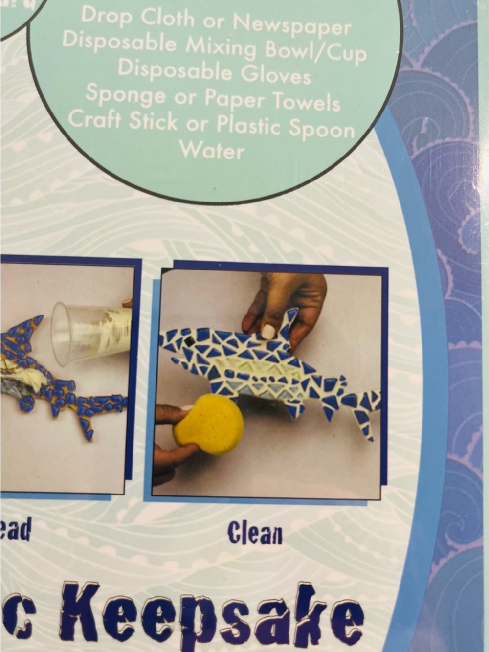 The Crafty Hippo Mosaic Kits- Mishell the Mermaid & Reginald the Shark. NIB - Picture 7 of 7